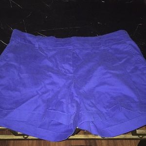 Blue dress shorts.